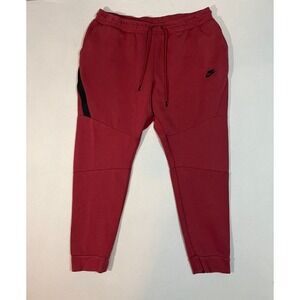 Nike Tech Pack Fleece Slim Men's Taper Pants Cedar-Red-Black 805162-661 Size 2XL